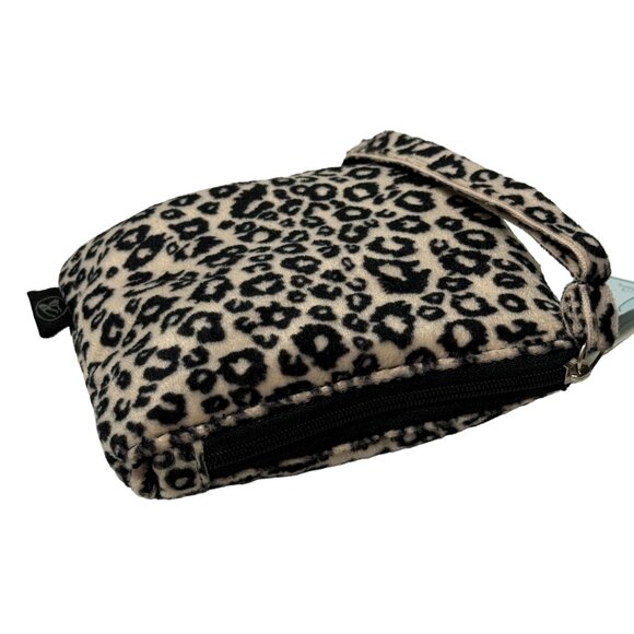 Spare Soles Foldable Flat Shoes Womens 5-6 S Leopard Print Matching Wristlet Bag - Picture 9 of 9